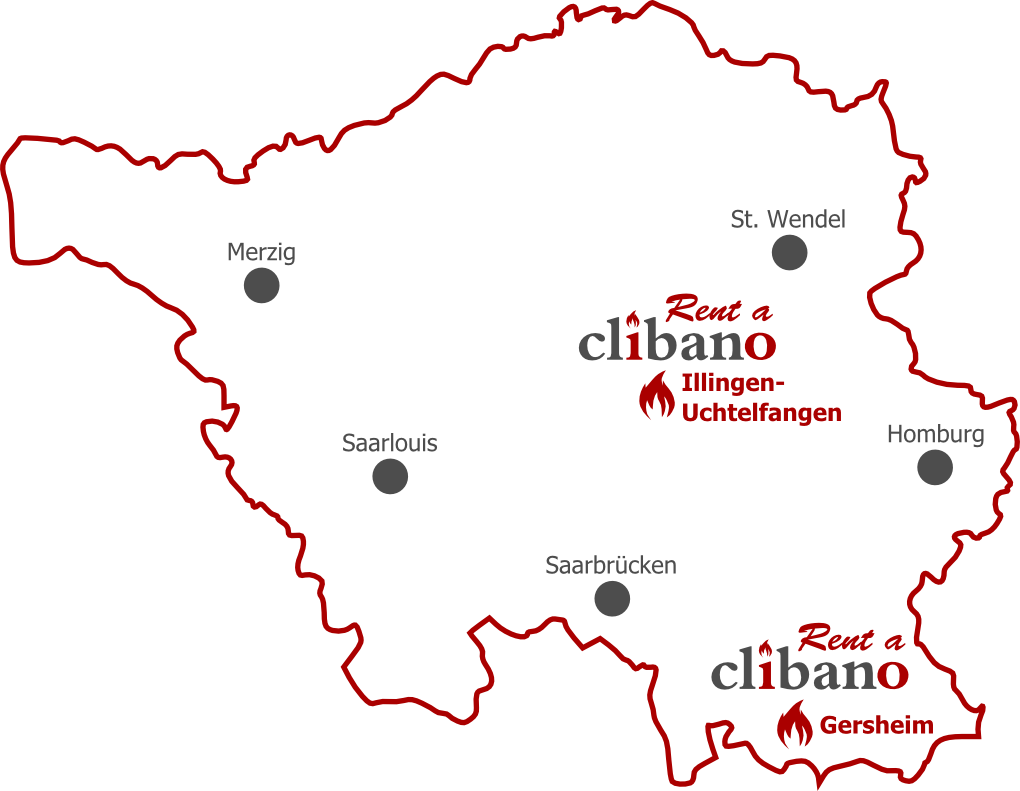 Karte Rent a Clibano - Holzbackofen mieten